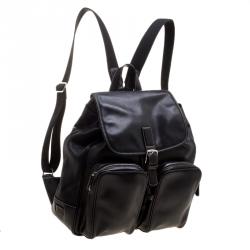 Coach Black Leather Backpack
