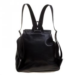 Coach Black Leather Backpack