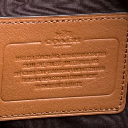 Coach Brown Leather Single Zip Top Briefcase