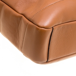 Coach Brown Leather Single Zip Top Briefcase