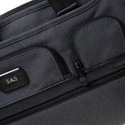 Pre Owned Tumi Grey/Black Fabric Expandable Laptop Briefcase