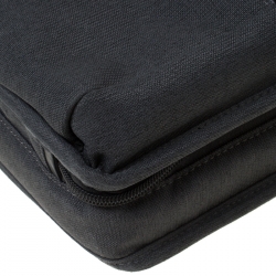 Pre Owned Tumi Grey/Black Fabric Expandable Laptop Briefcase