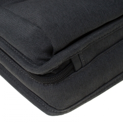 Pre Owned Tumi Grey/Black Fabric Expandable Laptop Briefcase