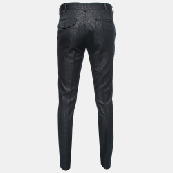 Comme des Garcons Black Shiny Crepe Trousers M