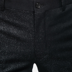 Comme des Garcons Black Shiny Crepe Trousers M