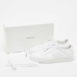 Common Projects White Leather Achilles Low Top Sneakers Size 42