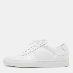 Common Projects White Leather Achilles Low Top Sneakers Size 42