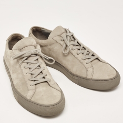 Pre Owned Common Projects Grey Nubuck Leather Achilles Sneakers Size 41