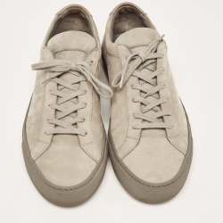 Pre Owned Common Projects Grey Nubuck Leather Achilles Sneakers Size 41