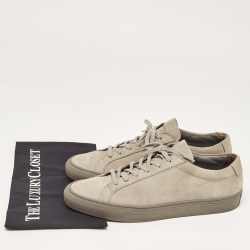 Pre Owned Common Projects Grey Nubuck Leather Achilles Sneakers Size 41