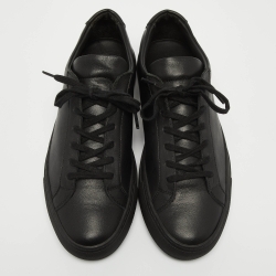 Common Projects Black Leather Achilles Sneakers Size 39