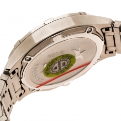 Pre Owned Concord Silver White Stainless Steel Saratoga 02.114.1058 Men's Wristwatch 40 mm
