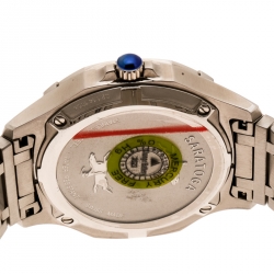 Pre Owned Concord Silver White Stainless Steel Saratoga 02.114.1058 Men's Wristwatch 40 mm