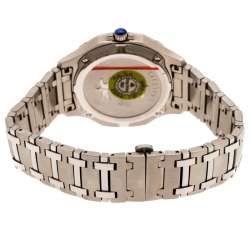 Pre Owned Concord Silver White Stainless Steel Saratoga 02.114.1058 Men's Wristwatch 40 mm