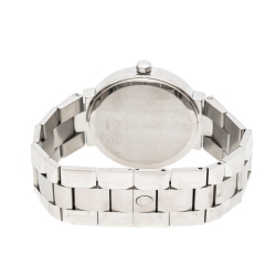 Pre Owned Concord Silver White Stainless Steel Diamonds La Scala 14.CZ.1891 Men's Wristwatch 38 mm