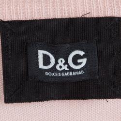 Pre Owned D&G Pink Cashmere V-Neck Sweater L