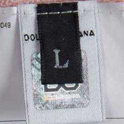 Pre Owned D&G Pink Cashmere V-Neck Sweater L