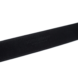 Pre Owned D&G Black Leather Logo Buckle Belt 105CM