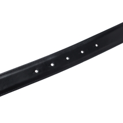 Pre Owned D&G Black Leather Logo Buckle Belt 105CM