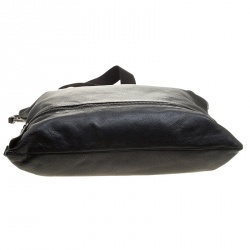 Pre Owned D&G Black Pebbled Leather Messenger Bag