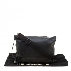 Pre Owned D&G Black Pebbled Leather Messenger Bag