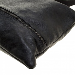 Pre Owned D&G Black Pebbled Leather Messenger Bag