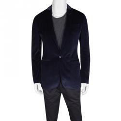 Pre Owned D&G Blue Velvet Tailored Blazer S