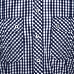 D&G Bicolor Gingham Check Cotton Slim Fit Shirt XL