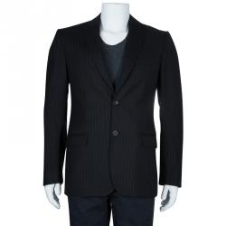 D&G Men's Black Striped Blazer M/L