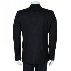 D&G Men's Black Striped Blazer M/L