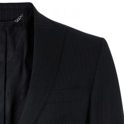 D&G Men's Black Striped Blazer M/L