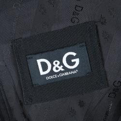 D&G Men's Black Striped Blazer M/L