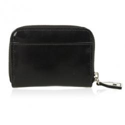 D and G Black Patent Compact Zippy Wallet