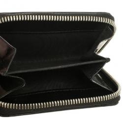 D and G Black Patent Compact Zippy Wallet