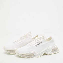 Dolce & Gabbana White Fabric Airmaster Low Top Sneakers Size 45