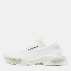 Dolce & Gabbana White Fabric Airmaster Low Top Sneakers Size 45