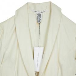 Pre Owned Diane Von Furstenberg Offwhite Bianca Jacket S