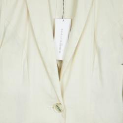 Pre Owned Diane Von Furstenberg Offwhite Bianca Jacket S