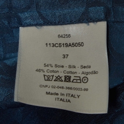 Pre Owned Dior Homme Blue Oblique Silk Blend Shirt S