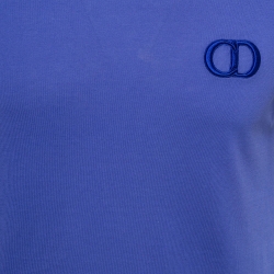 Pre Owned Dior Homme Blue CD Embroidered Jersey T-Shirt S