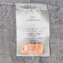 Pre Owned Dior Homme X Daniel Arsham Grey Eroded Oblique Jersey T-Shirt L