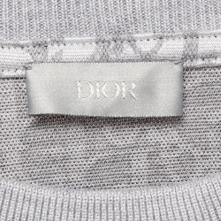 Pre Owned Dior Homme X Daniel Arsham Grey Eroded Oblique Jersey T-Shirt L