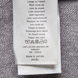 Pre Owned Dior Homme Grey Embroidered Denim Buttoned Front Jacket XL