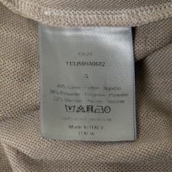 Pre Owned Dior Homme Light Grey Logo Striped Knit Button Front Shirt S