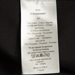 Pre Owned Dior Homme Black Applique Cotton Pocket Detail Shirt L