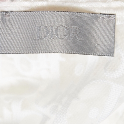 Pre Owned Dior Homme White Logo Oblique Jersey Sheer T-Shirt S