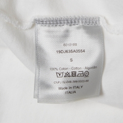Dior Homme White CD Embroidered Cotton T-Shirt S