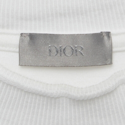 Dior Homme White CD Embroidered Cotton T-Shirt S
