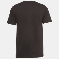 Pre Owned Dior Homme Black CD Embroidered Cotton T-Shirt XS