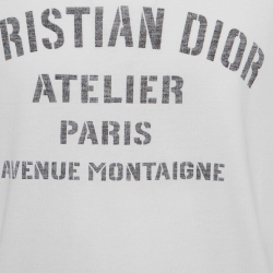 Dior Homme White Cotton Printed Cotton Jersey T-Shirt XXXL